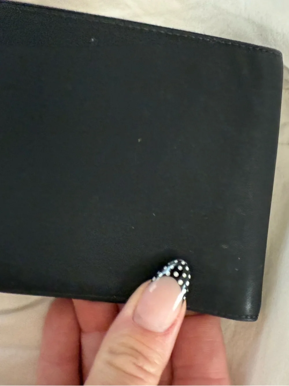 Prada triangle logo bifold wallet